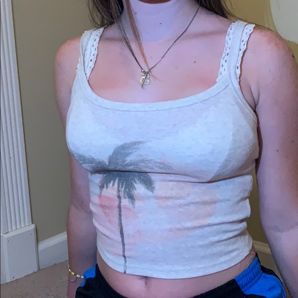 tank top with palm tree